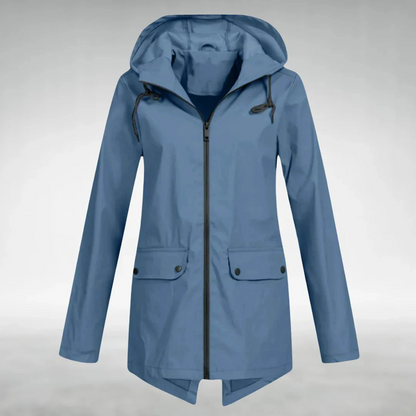 Women's Rain Jacket - Waterproof & Windproof - Adjustable Hood