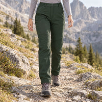 Fleece Lined Pants for Women - Softshell Hiking Pants - Reinforced Knees