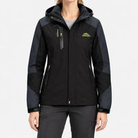 Women's Windbreaker Jacket - Detachable Hood - Windproof & Water-Repellent