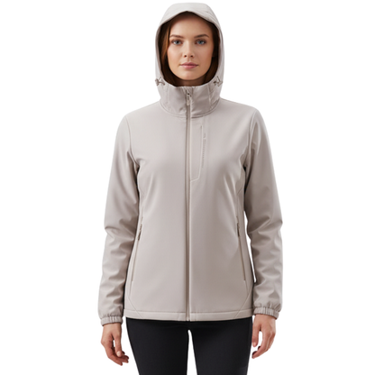 Women's Windbreaker Jacket - Fleece-Lined Softshell - Wind & Water-Resistant
