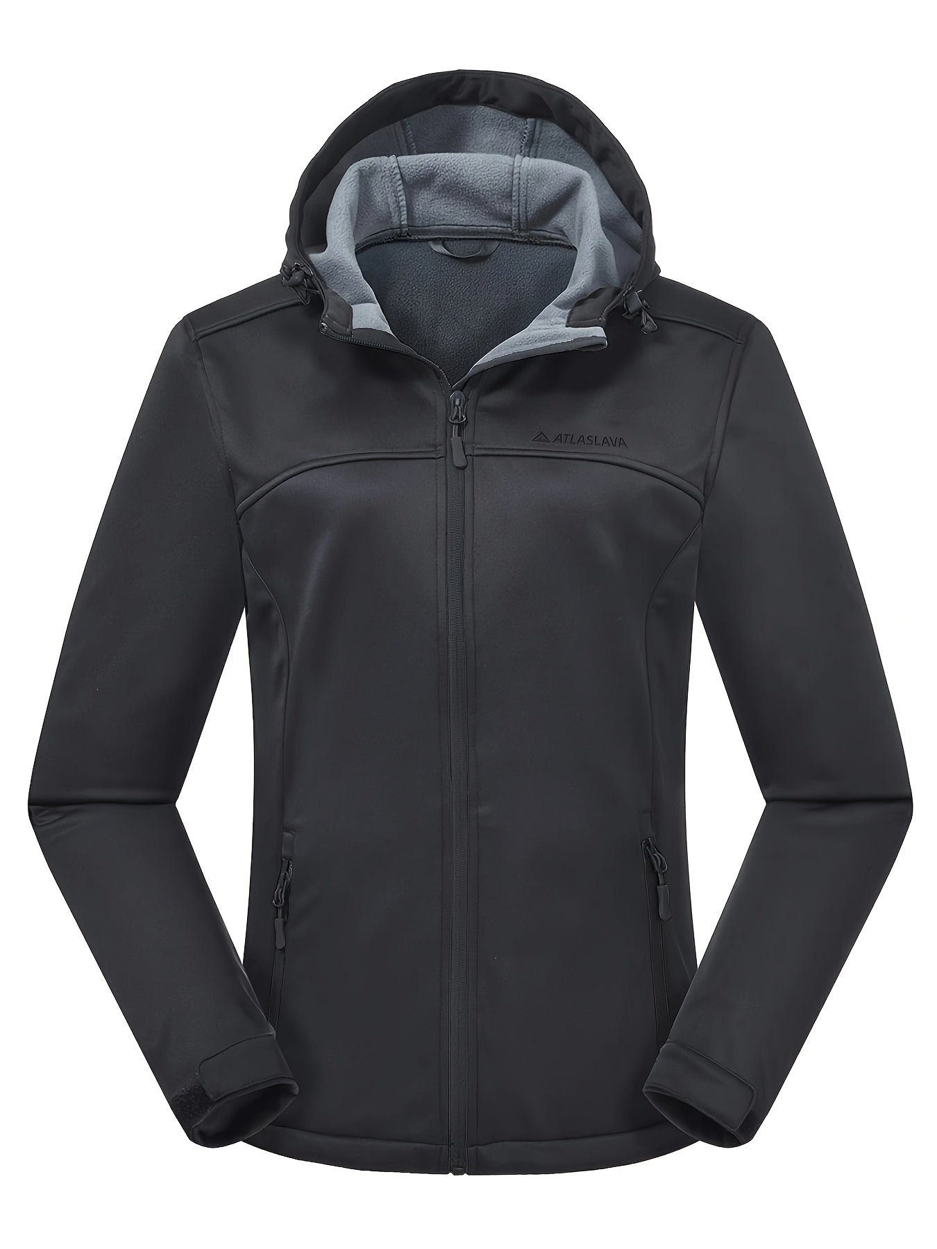 Women's Softshell Jacket - Fleece-Lined & Windproof - Adjustable Hood