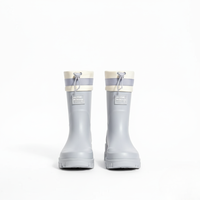 Women's Rain Boots - Waterproof Mid-Calf - Non-Slip Platform Sole