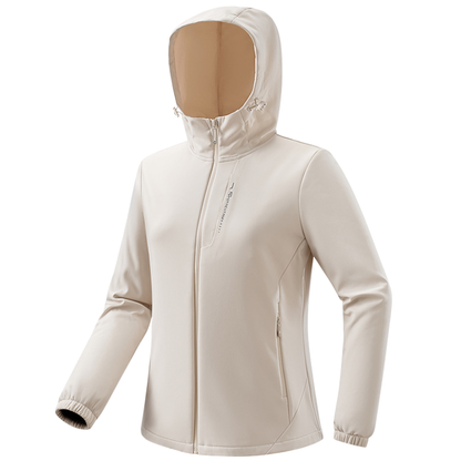 Women's Windbreaker Jacket - Fleece-Lined Softshell - Wind & Water-Resistant