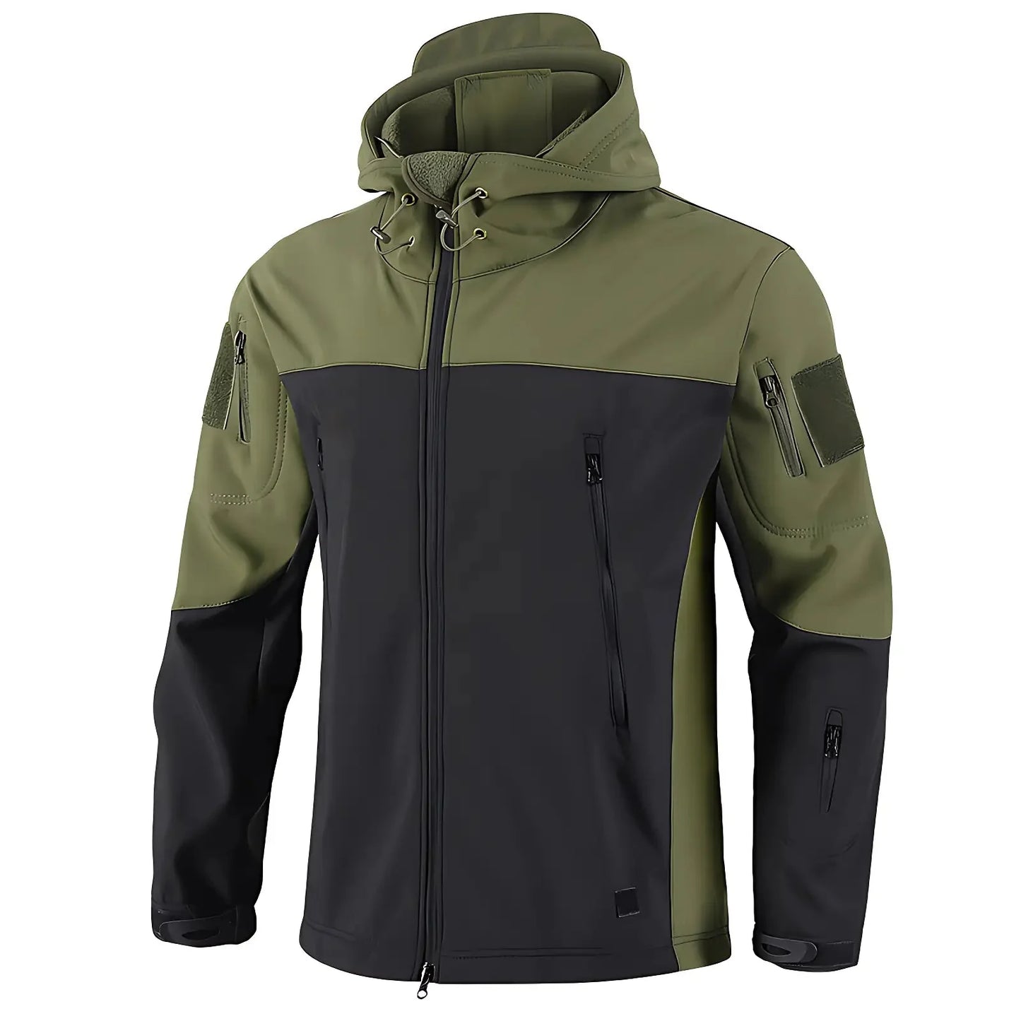 Men's Softshell Jacket - Fleece-Lined & Windproof - Tactical Multi-Pocket Design