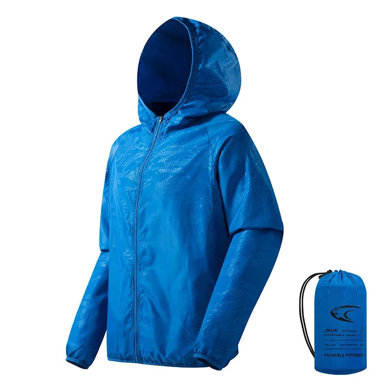 Windbreaker Jacket - Lightweight & Water-Repellent - Packs Into Its Own Pouch