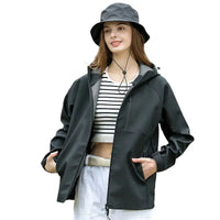 Softshell Jacket - Windproof & Water-Resistant - Hooded Design