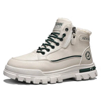 Insulated Winter Boots for Men - High-Top - Side-Zip & Lace-Up