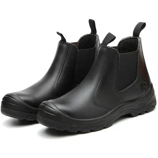Men's Work Boots - Safety Toe & Puncture-Proof Sole - Easy Slip-On