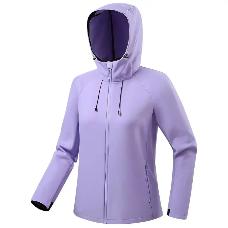 Women's Softshell Jacket - Water-Resistant & Hooded - Fleece Lined