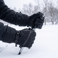 Ski Gloves - Waterproof - Leather Palm