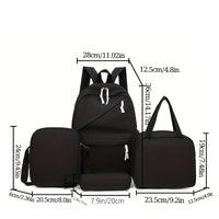 Girls Backpack Set - 4-in-1 with Crossbody Bag and Pencil Case