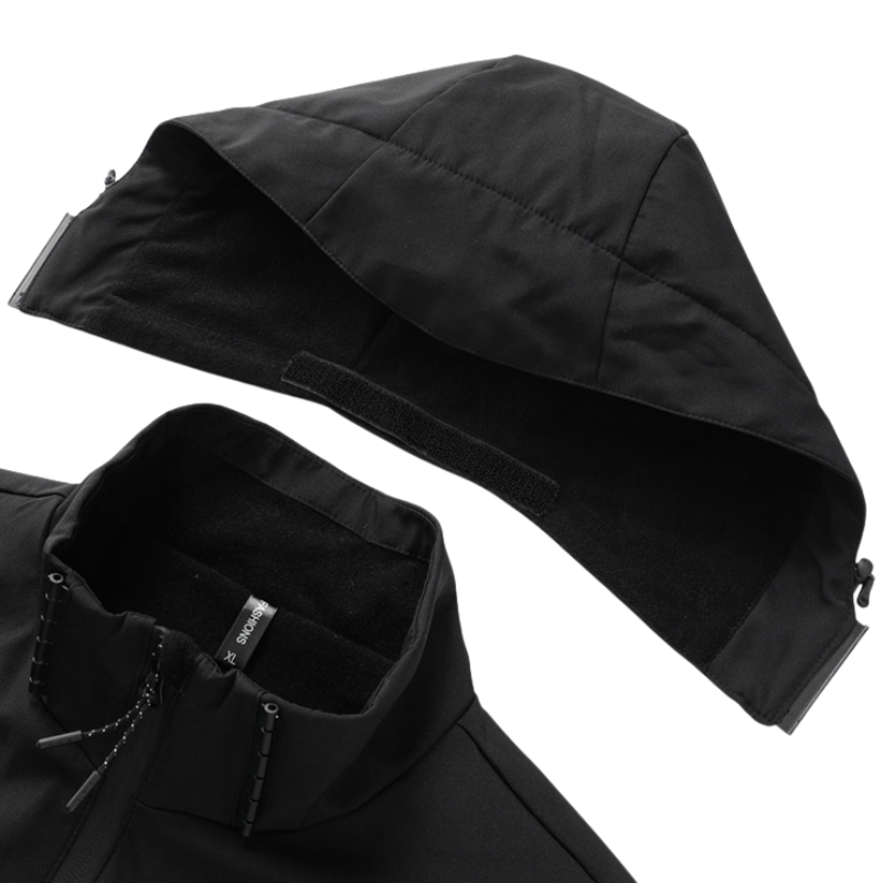 Men's Softshell Jacket - Removable Hood - Fleece Lined