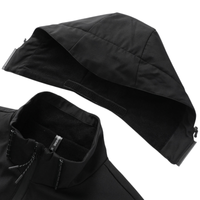 Men's Softshell Jacket - Removable Hood - Fleece Lined