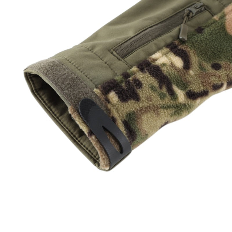 Men's Fleece Jacket - Hooded Tactical Softshell - Camo & Solid Colors