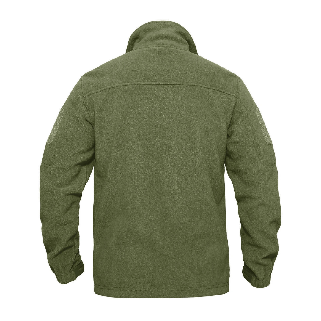 Taktische Fleecejacke Herren coyote-braun mit Stehkragen