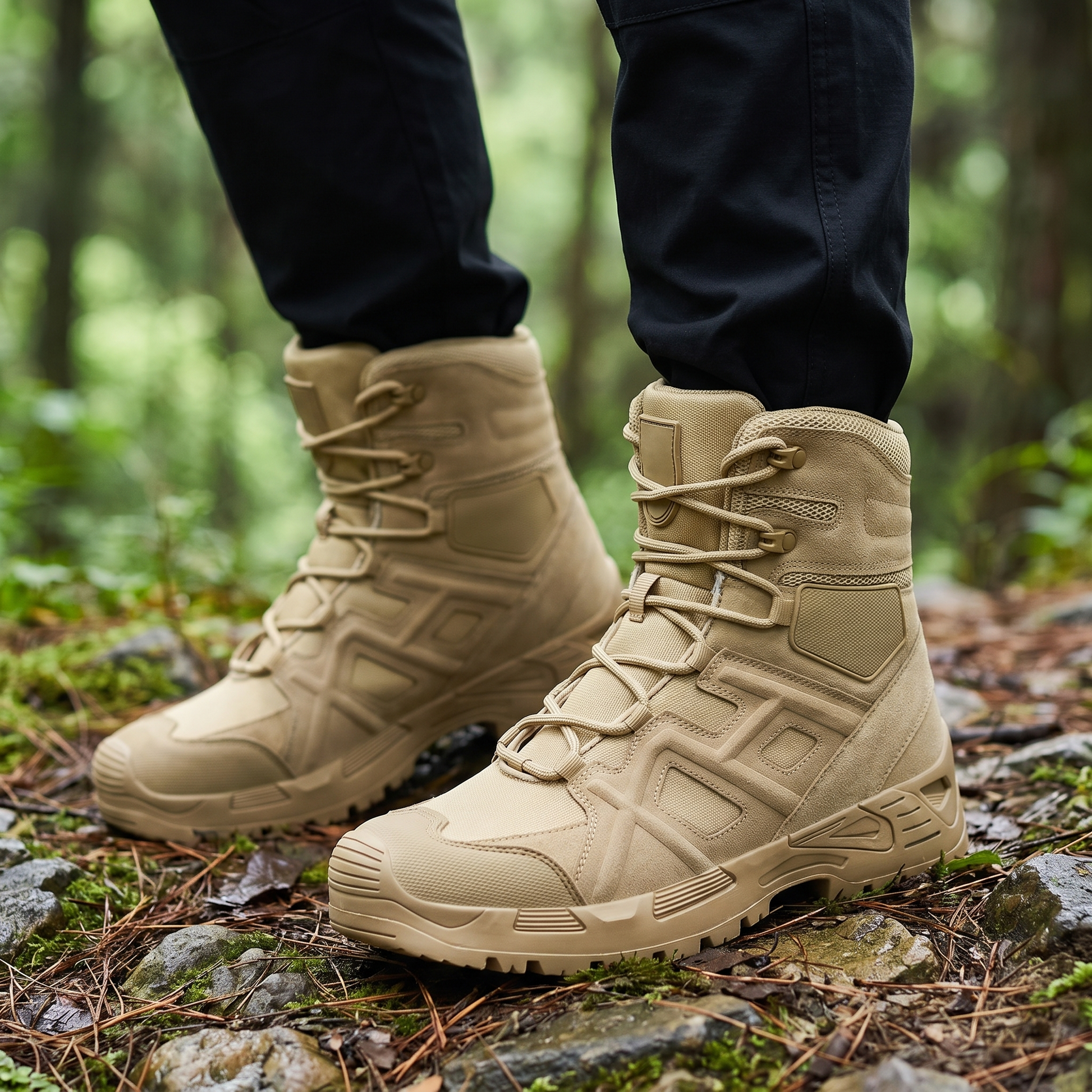 Einsatzstiefel Herren - Hoher Schaft - Rutschfeste Profilsohle