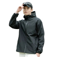 Softshell Jacket - Windproof & Water-Resistant - Hooded Design