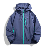 Unisex Rain Jacket - Waterproof & Windproof - Adjustable Hood