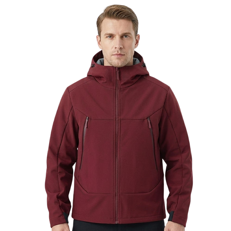 Men's Softshell Jacket - Fleece Lined & Windproof - Water-Repellent Shell