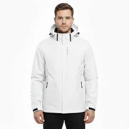 Men's Rain Jacket - Waterproof with Sealed Seams - Adjustable Hood