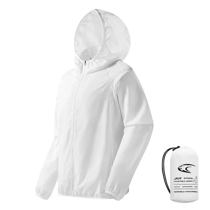 Windbreaker Jacket - Lightweight & Water-Repellent - Packs Into Its Own Pouch