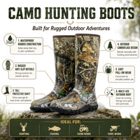Hunting Boots - Waterproof 6mm Neoprene Rubber - Insulated Camo