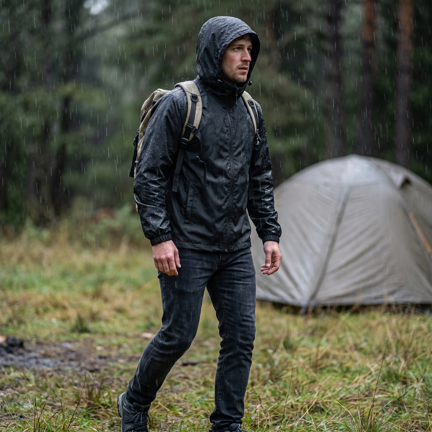 Regenjacke Herren Leicht - Lifestyle im Regen
