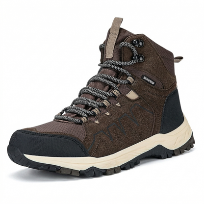 Waterproof Hiking Boots - Ankle-High Support - Non-Slip Grip
