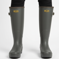 Women's Rain Boots - Knee-High & Waterproof - Non-Slip Sole