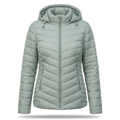 Steppjacke Damen - Verstellbare Kapuze - Leicht Wattiert