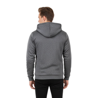 Men's Fleece Jacket with Hood - Sherpa Lined & Windproof - Full Zip