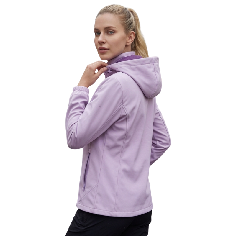 Women's Windbreaker Jacket - Fleece-Lined Softshell - Wind & Water-Resistant