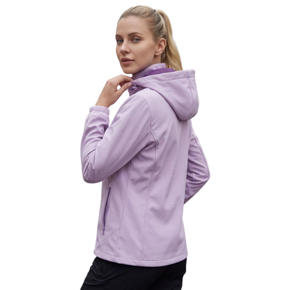 Women's Windbreaker Jacket - Fleece-Lined Softshell - Wind & Water-Resistant