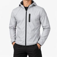 Reflective Running Jacket for Men - Windproof Cycling Jacket - Mesh-Lined