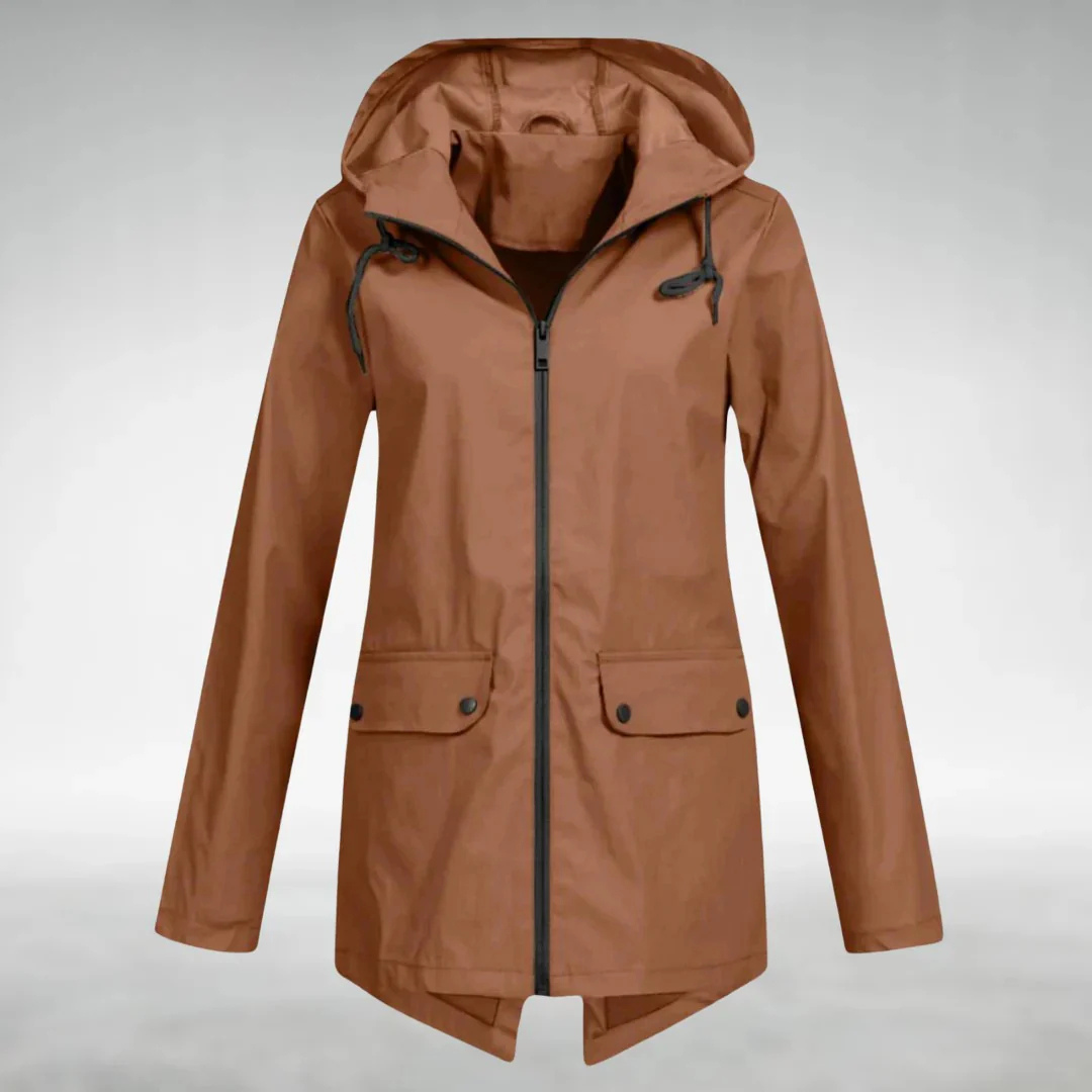 Women's Rain Jacket - Waterproof & Windproof - Adjustable Hood