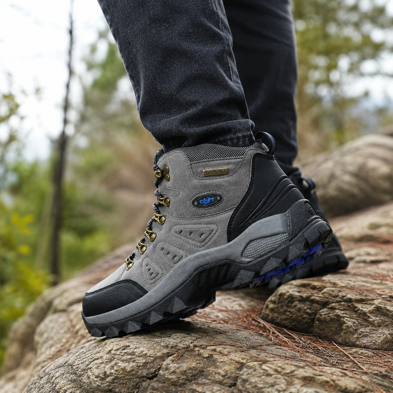 Men's Hiking Boots - Orthopedic Support - Water-Resistant & Non-Slip