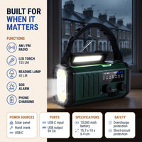 Professional Emergency Radio – Solar & Hand Crank – #1 for Emergencies