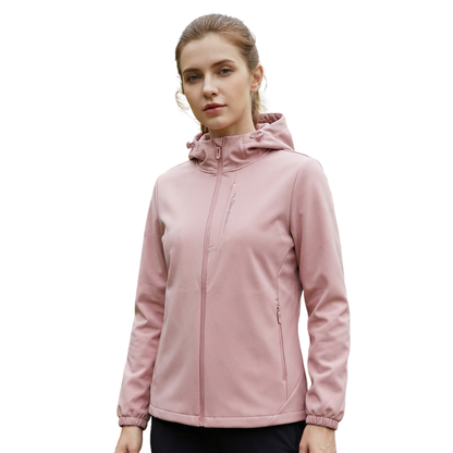 Women's Windbreaker Jacket - Fleece-Lined Softshell - Wind & Water-Resistant