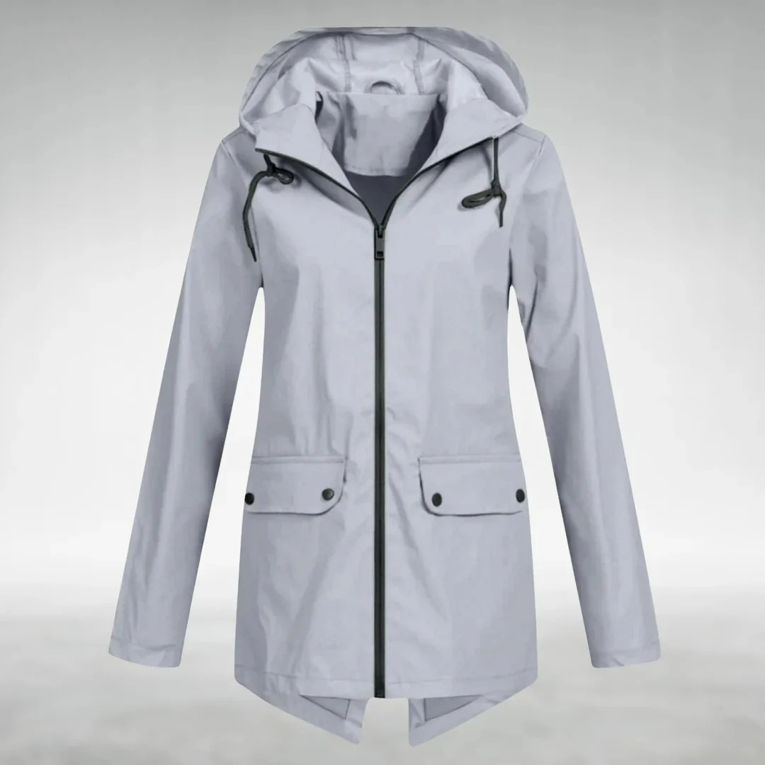 Women's Rain Jacket - Waterproof & Windproof - Adjustable Hood