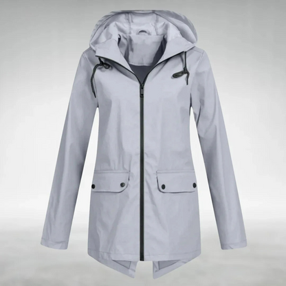 Women's Rain Jacket - Waterproof & Windproof - Adjustable Hood