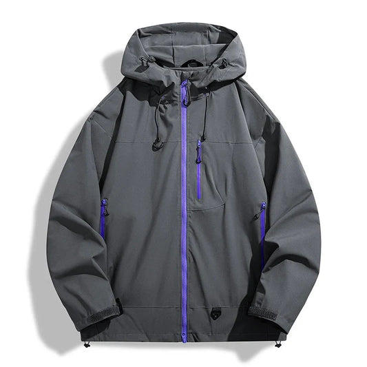 Unisex Rain Jacket - Waterproof & Windproof - Adjustable Hood