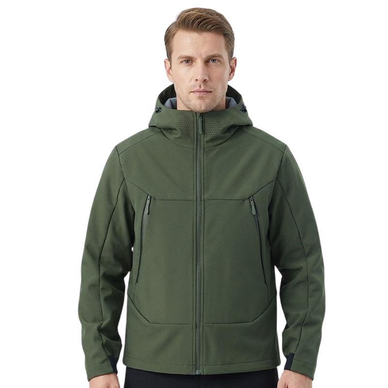 Men's Softshell Jacket - Fleece Lined & Windproof - Water-Repellent Shell