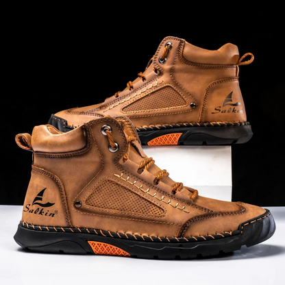Men's Boots - Waterproof Vegan Leather - Rugged Non-Slip Sole