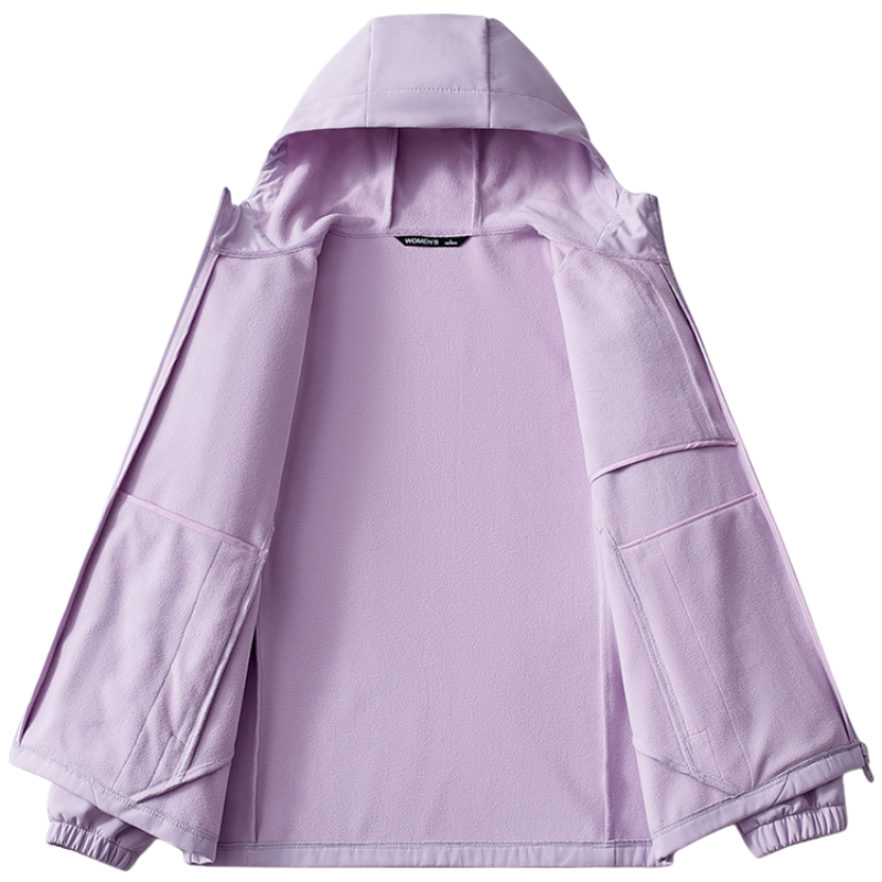 Women's Windbreaker Jacket - Fleece-Lined Softshell - Wind & Water-Resistant