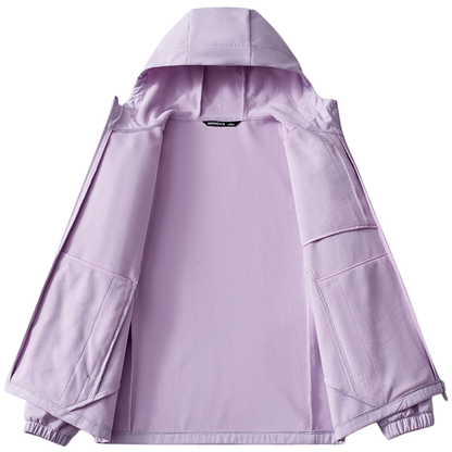 Women's Windbreaker Jacket - Fleece-Lined Softshell - Wind & Water-Resistant