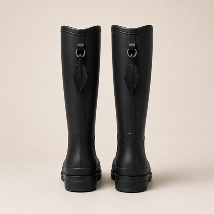 Regenstiefel Damen Halbhoch Wasserdicht Slip On aus PVC