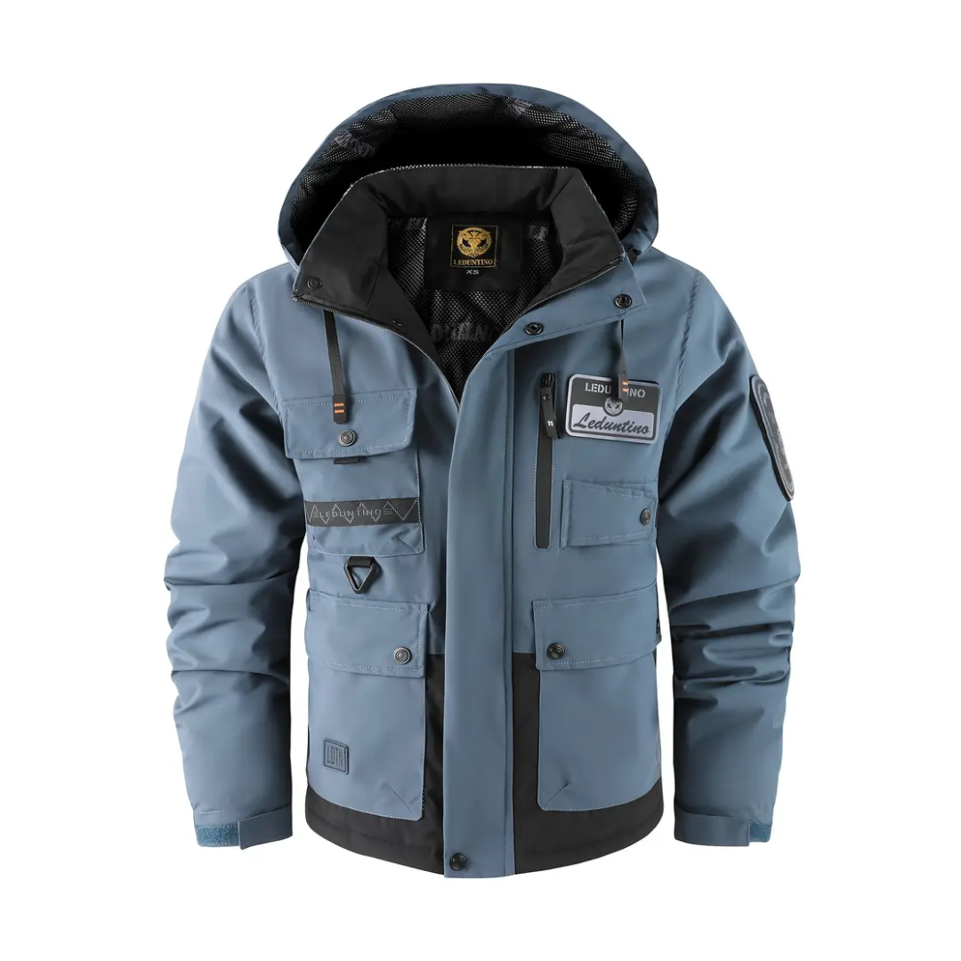 Steppjacke Herren mit Kapuze - Abnehmbar - Gefüttert