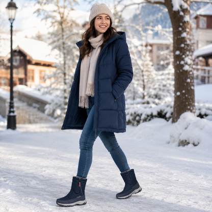 Winterstiefel Damen Wasserdicht & Gefüttert Oxford Gewebe