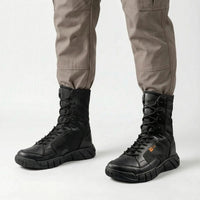 Tactical Boots for Men - Lightweight Suede & Textile - Breathable Lining