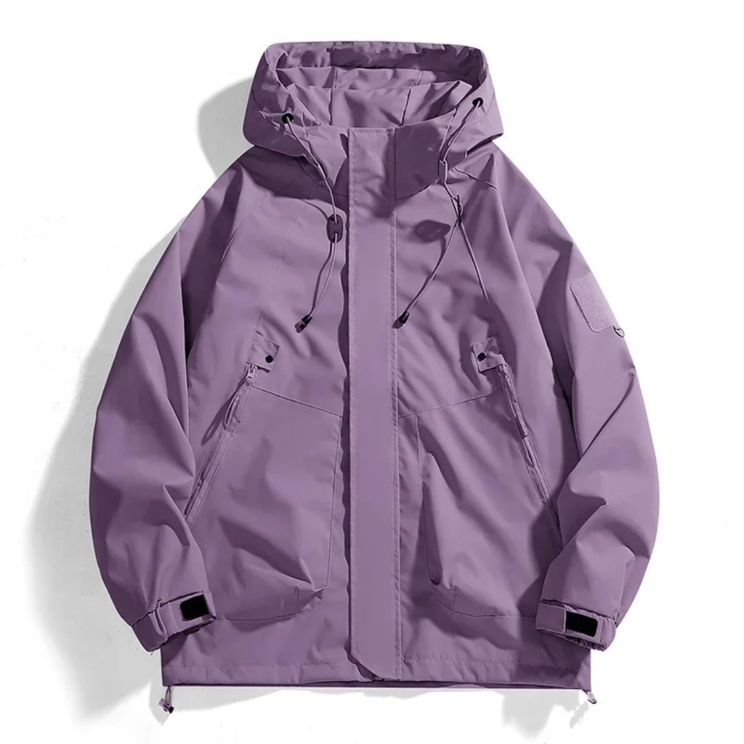 Waterproof Rain Jacket - Unisex Windbreaker with Hood